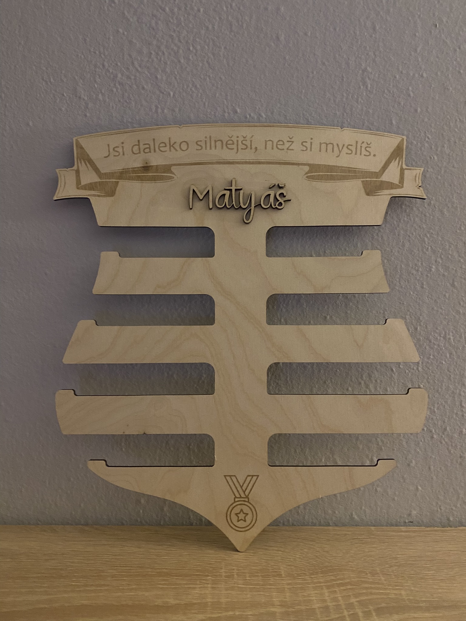 Medaile, poháry a držáky na medaile