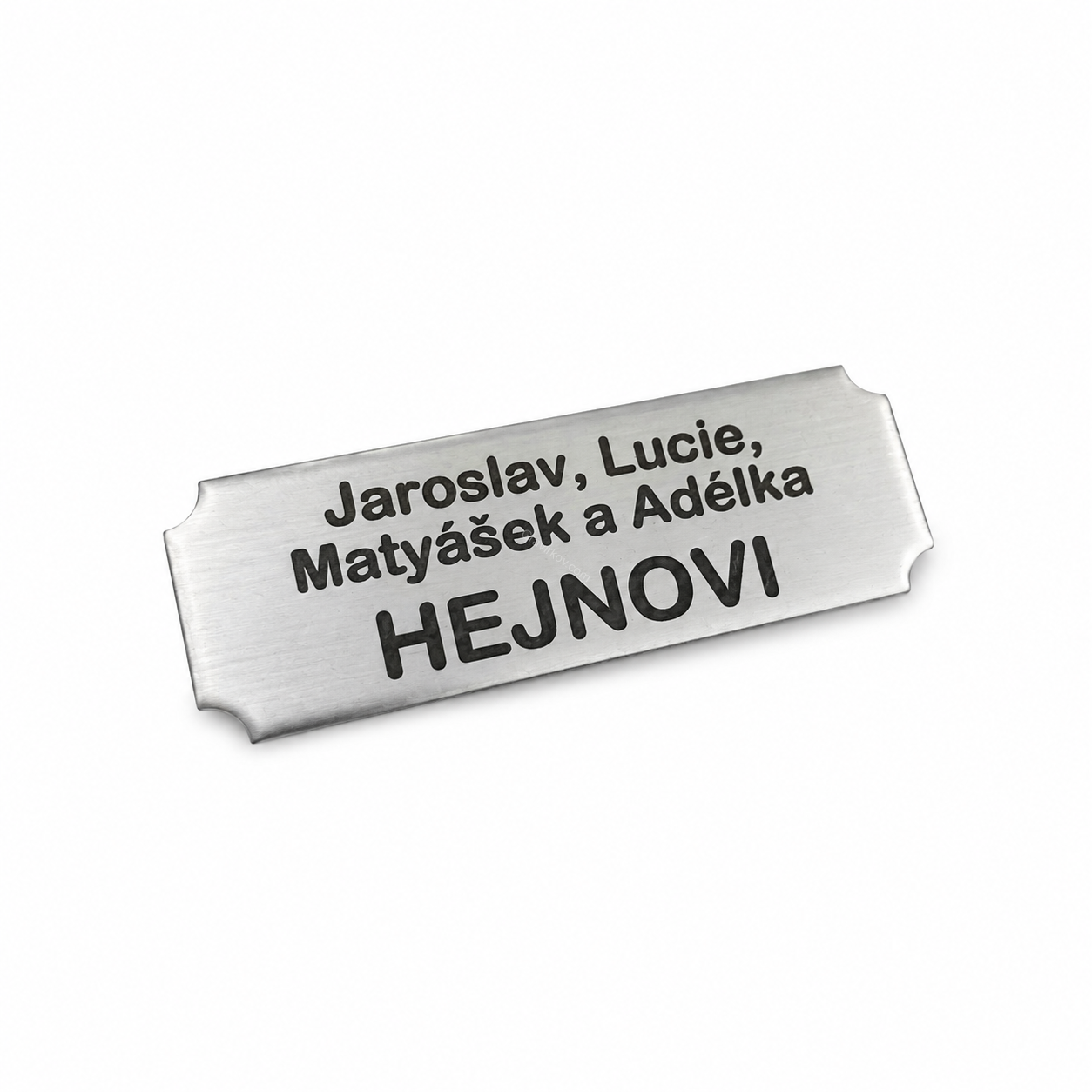 Nerezová jmenovka na schránku/dveře