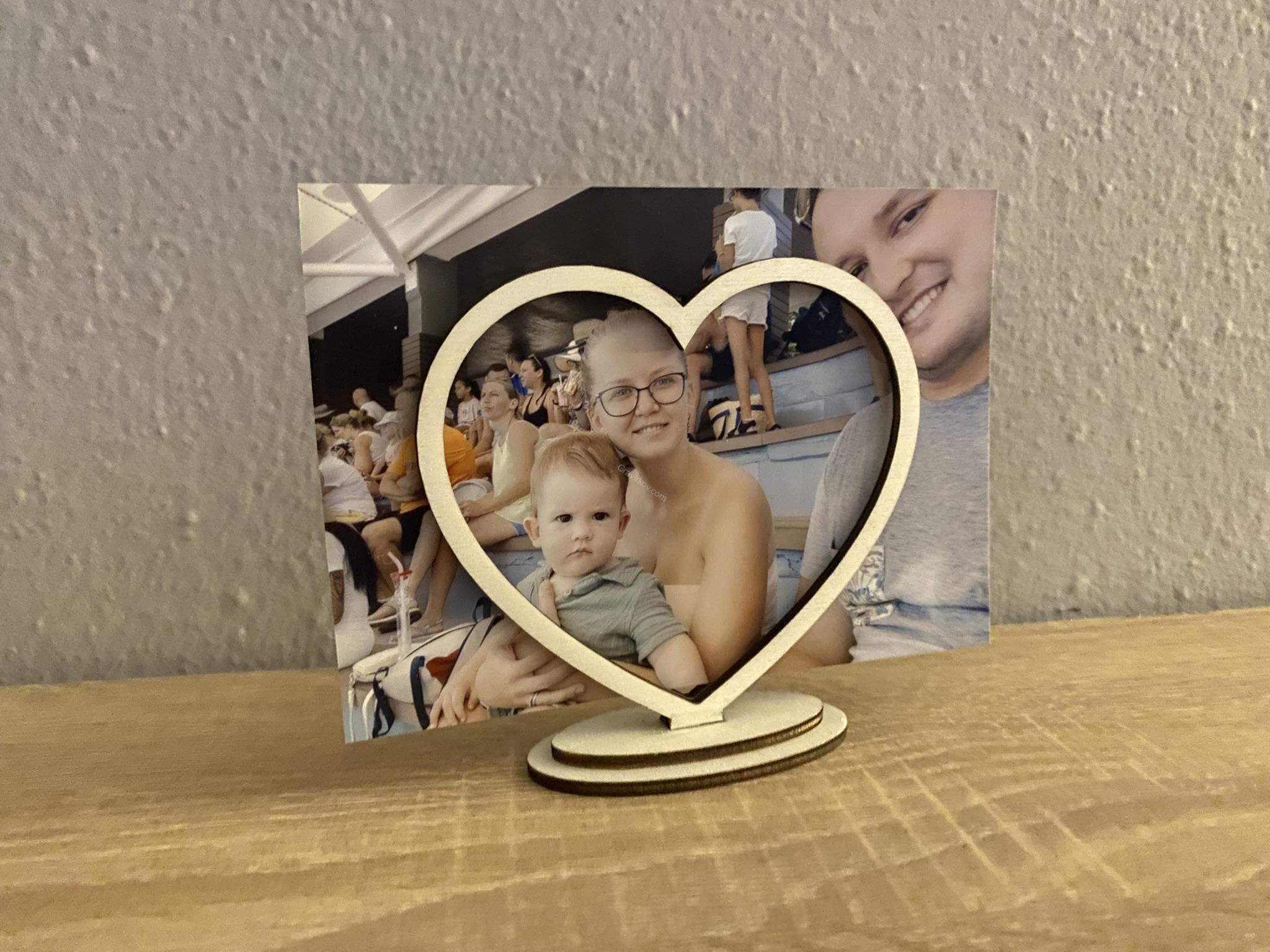 Držák na fotku srdíčko