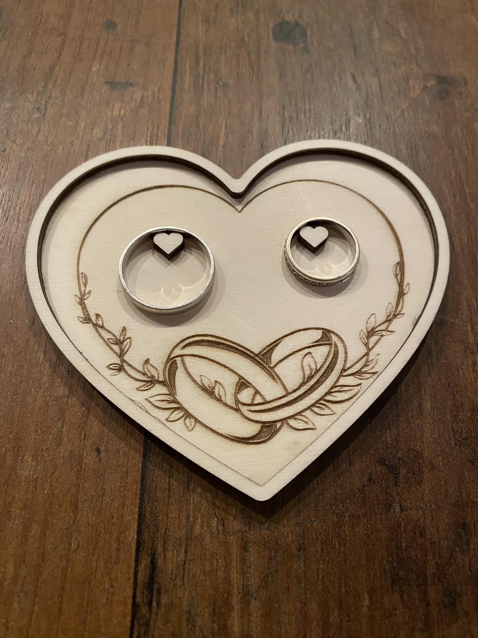 Tácek na prstýnky - srdíčko
