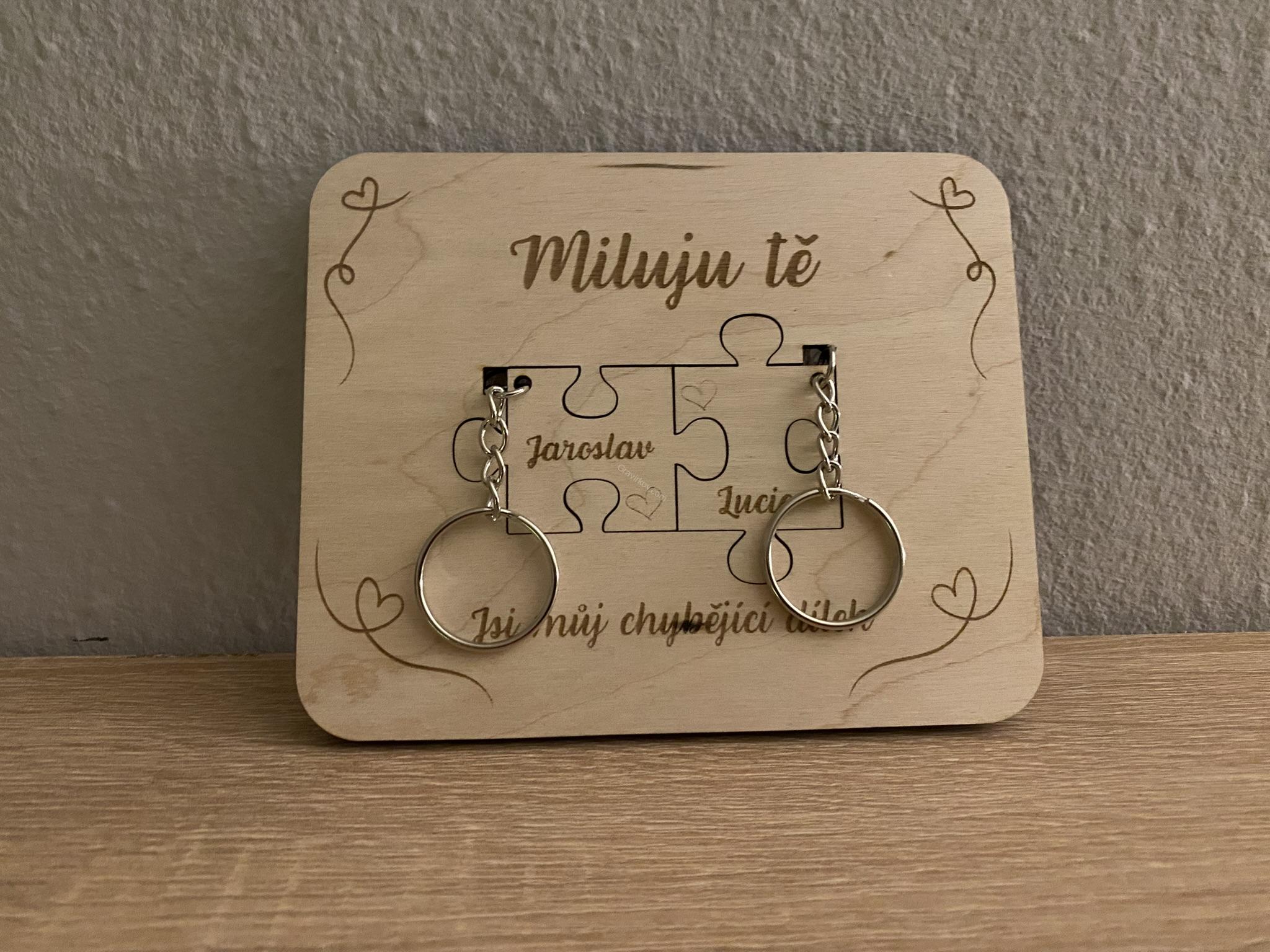 Párová klíčenka - jsi můj chybějící dílek