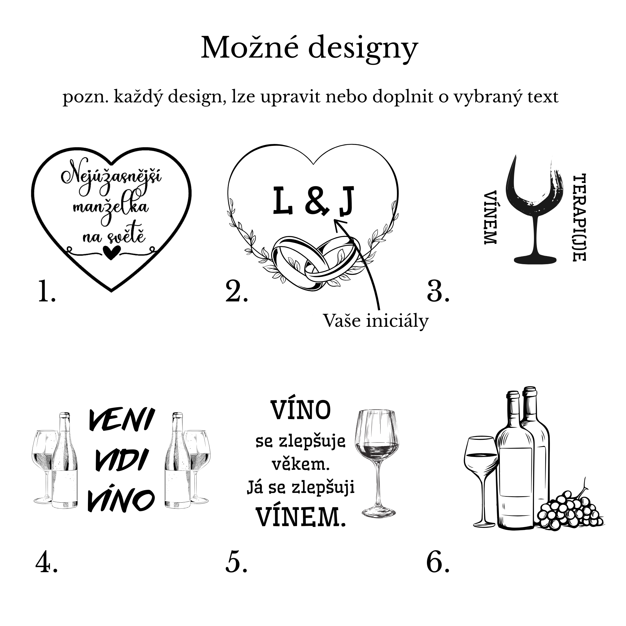 Gravírovaná sklenice na víno - vlastní design