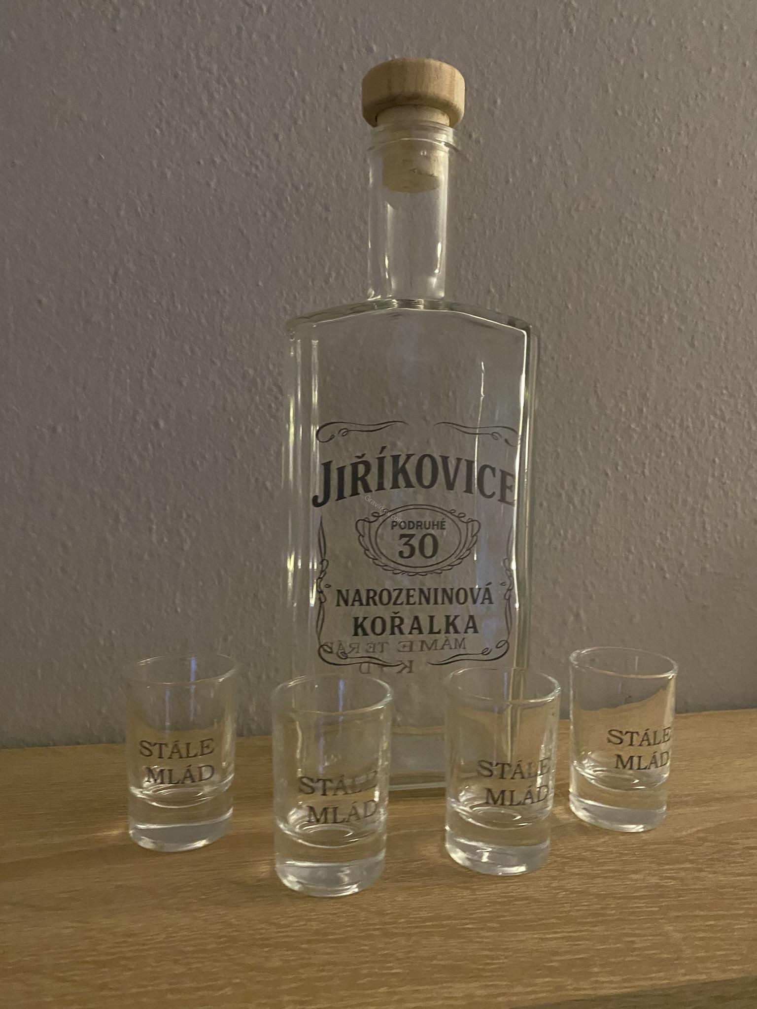 Gravírovaný panák - 1 ks