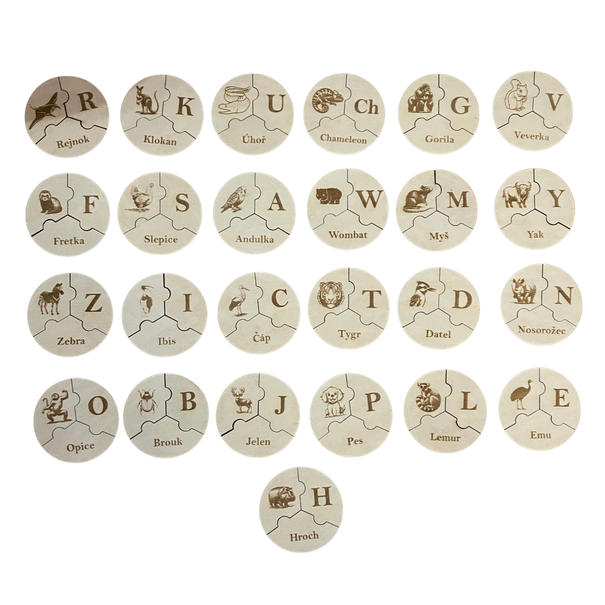 Dětská skládačka abeceda - zvířátka