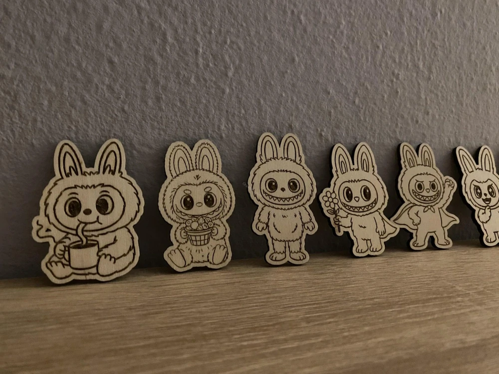 Sada magnetek - Labubu - 9 ks 