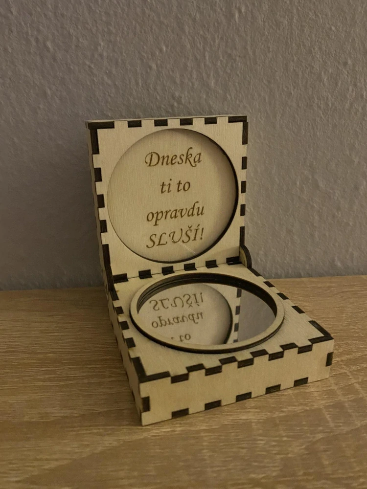 Kapesní zrcátko - design 2 (hranaté) 