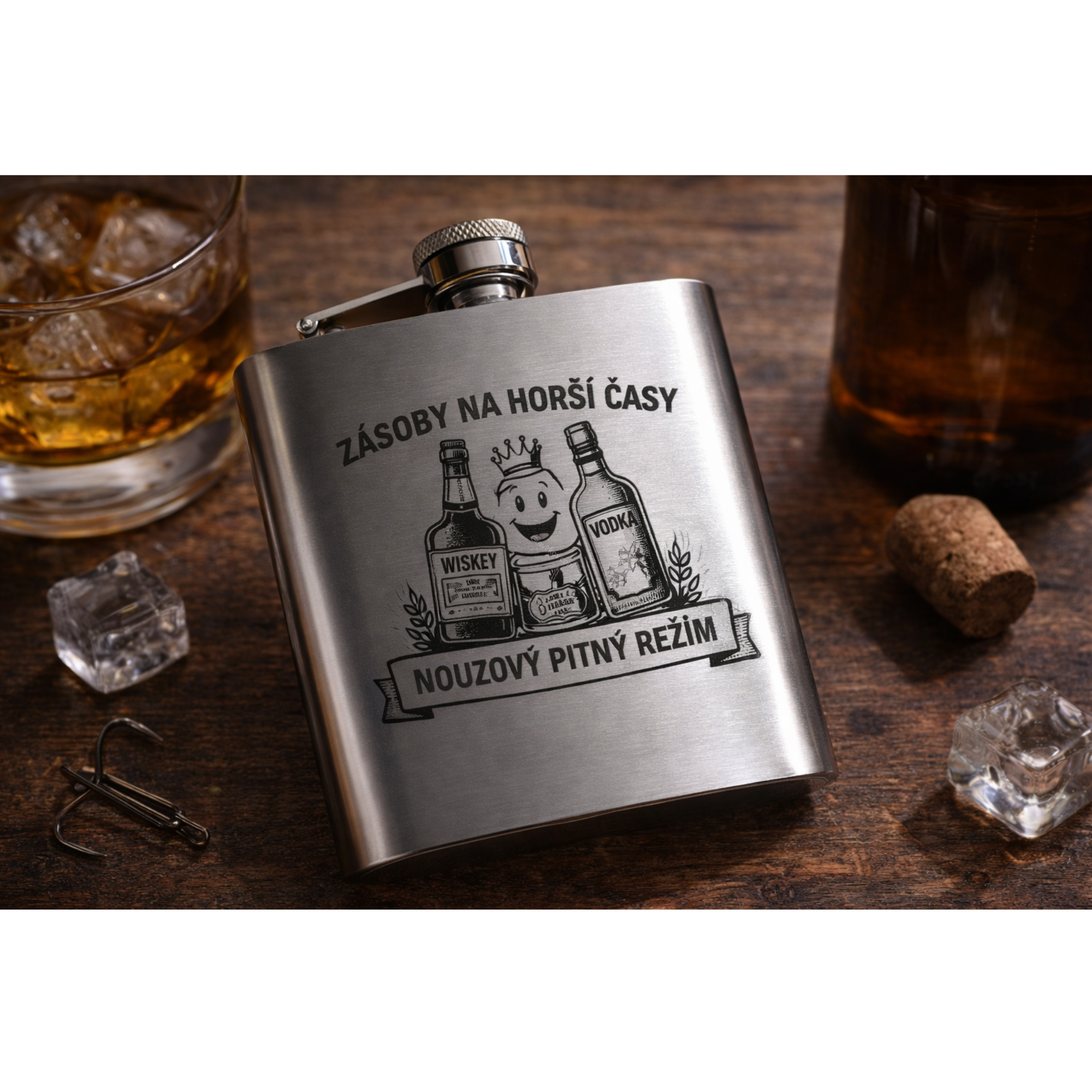 Gravírovaná nerezová placatka 200 ml – originální dárek s vlastním gravírováním