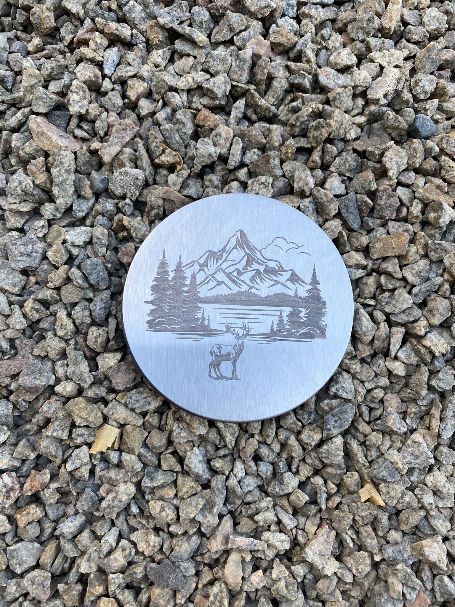 Nerezový gravírovaný podtácek 