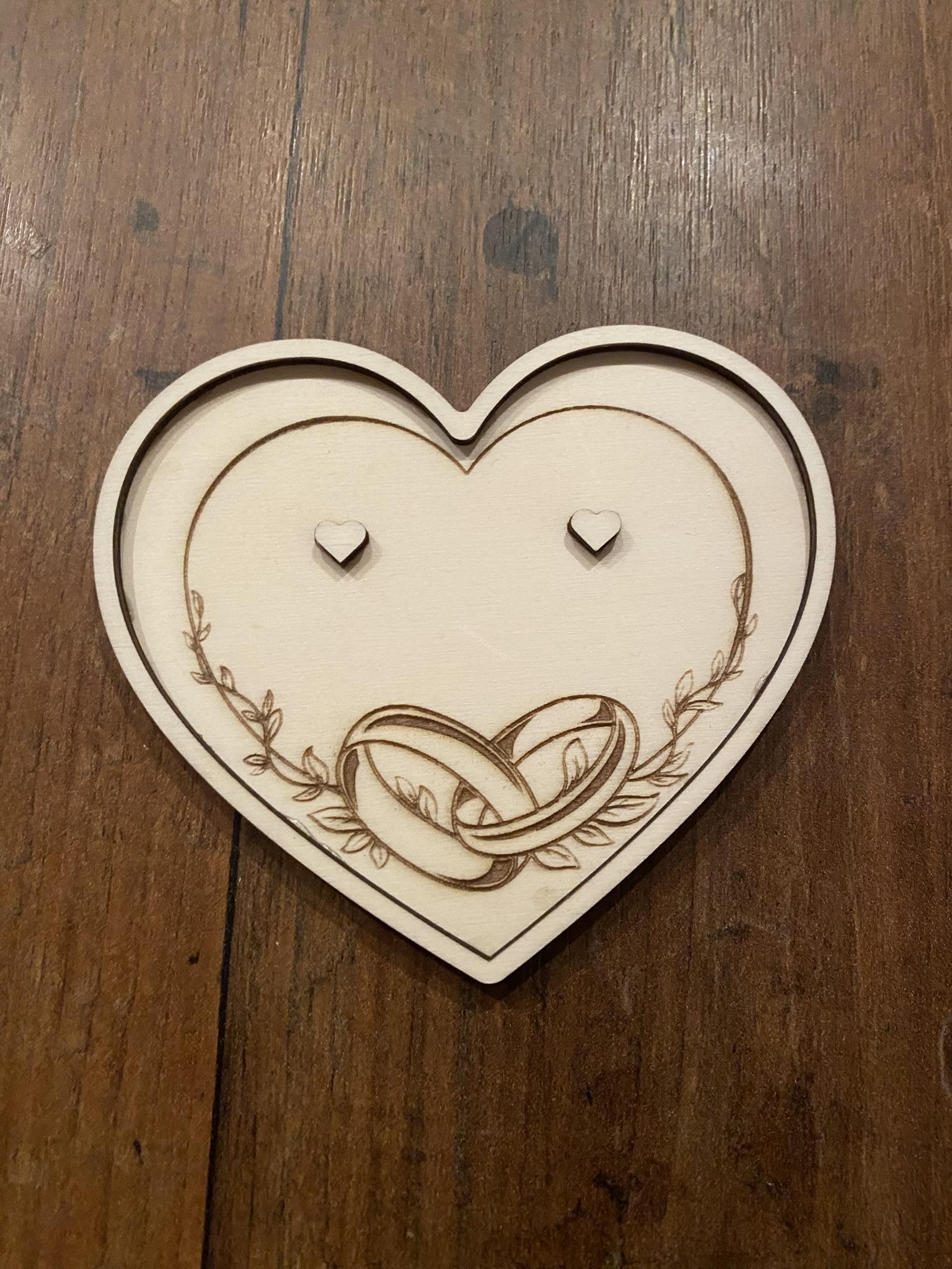 Tácek na prstýnky - srdíčko