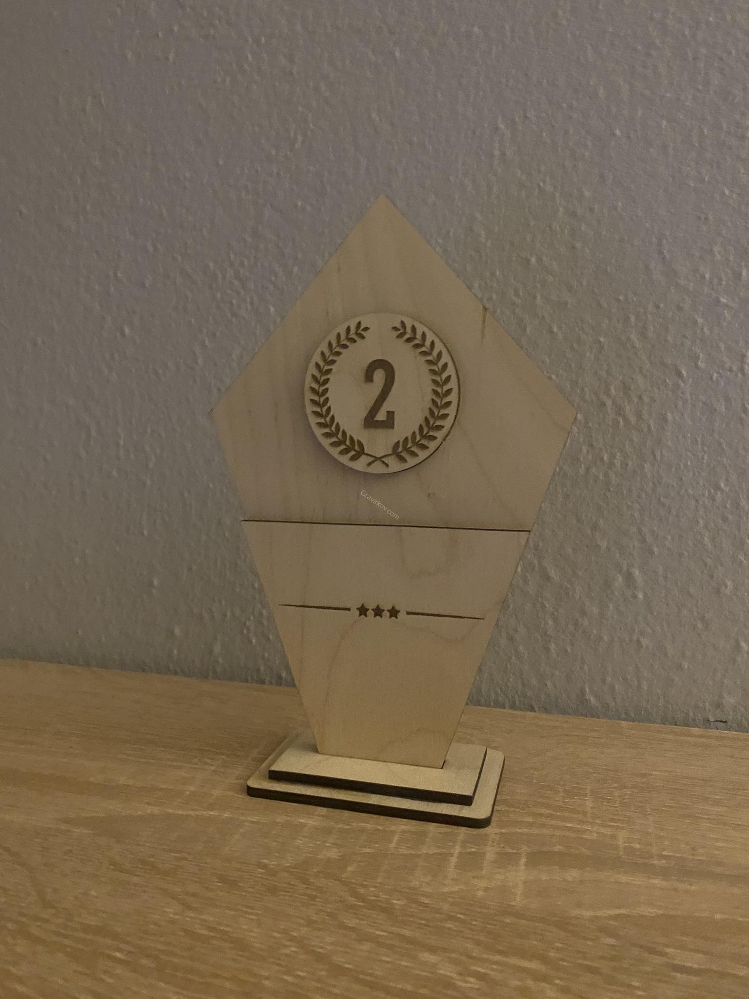 Gravírovaná trofej varianta 1 