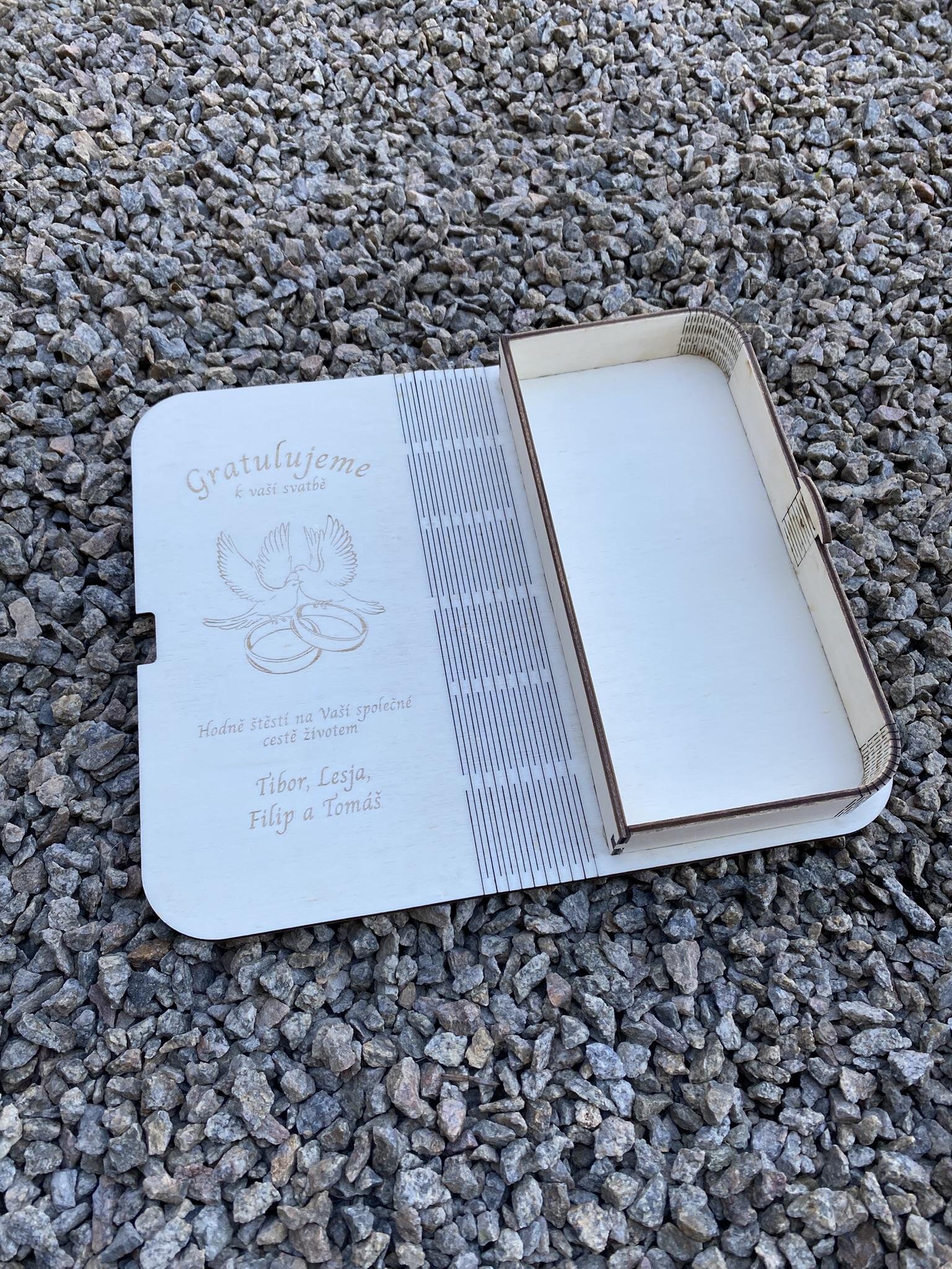 Krabička na peníze - svatba