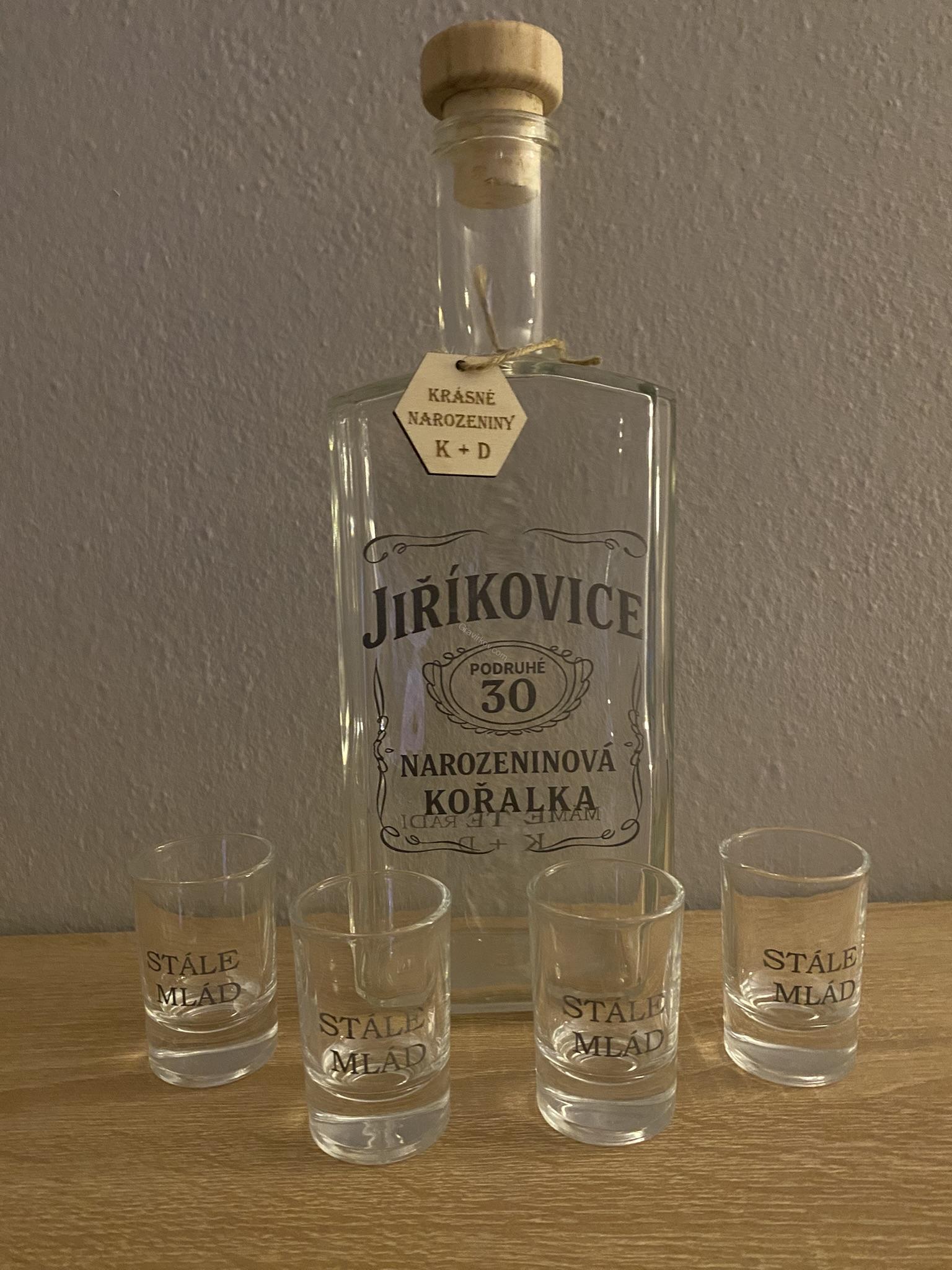 Gravírovaný panák - 1 ks