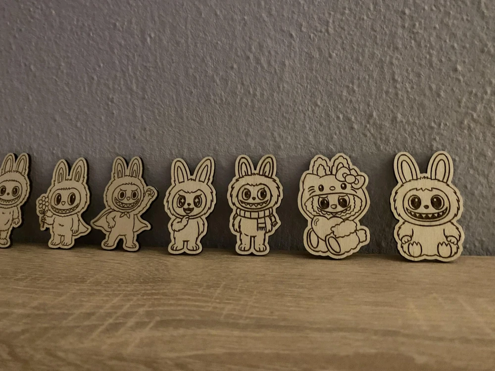 Sada magnetek - Labubu - 9 ks 