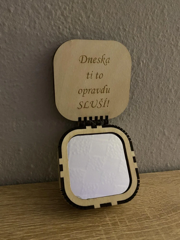 Kapesní zrcátko - design 1 (zaoblené)