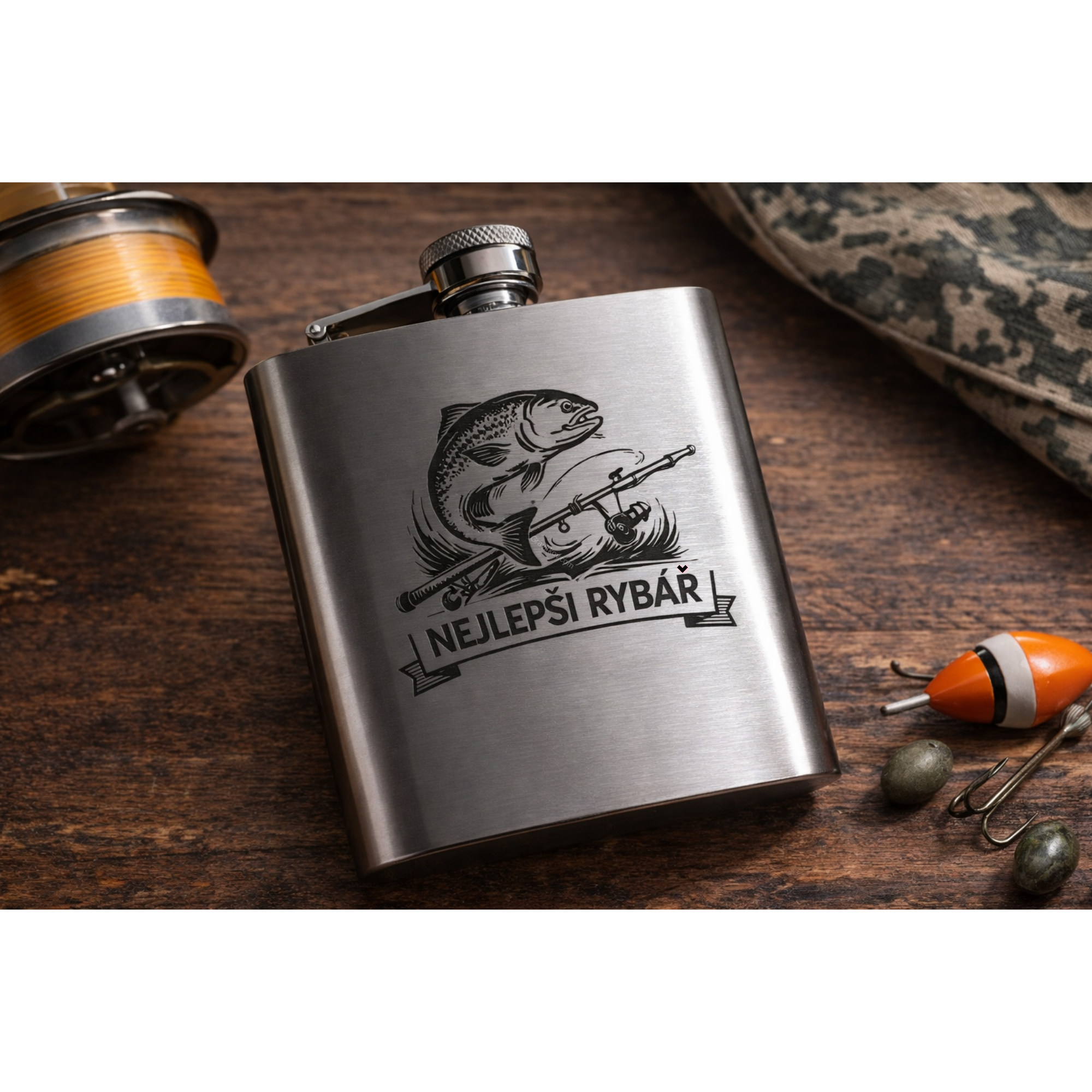 Gravírovaná nerezová placatka 200 ml – originální dárek s vlastním gravírováním