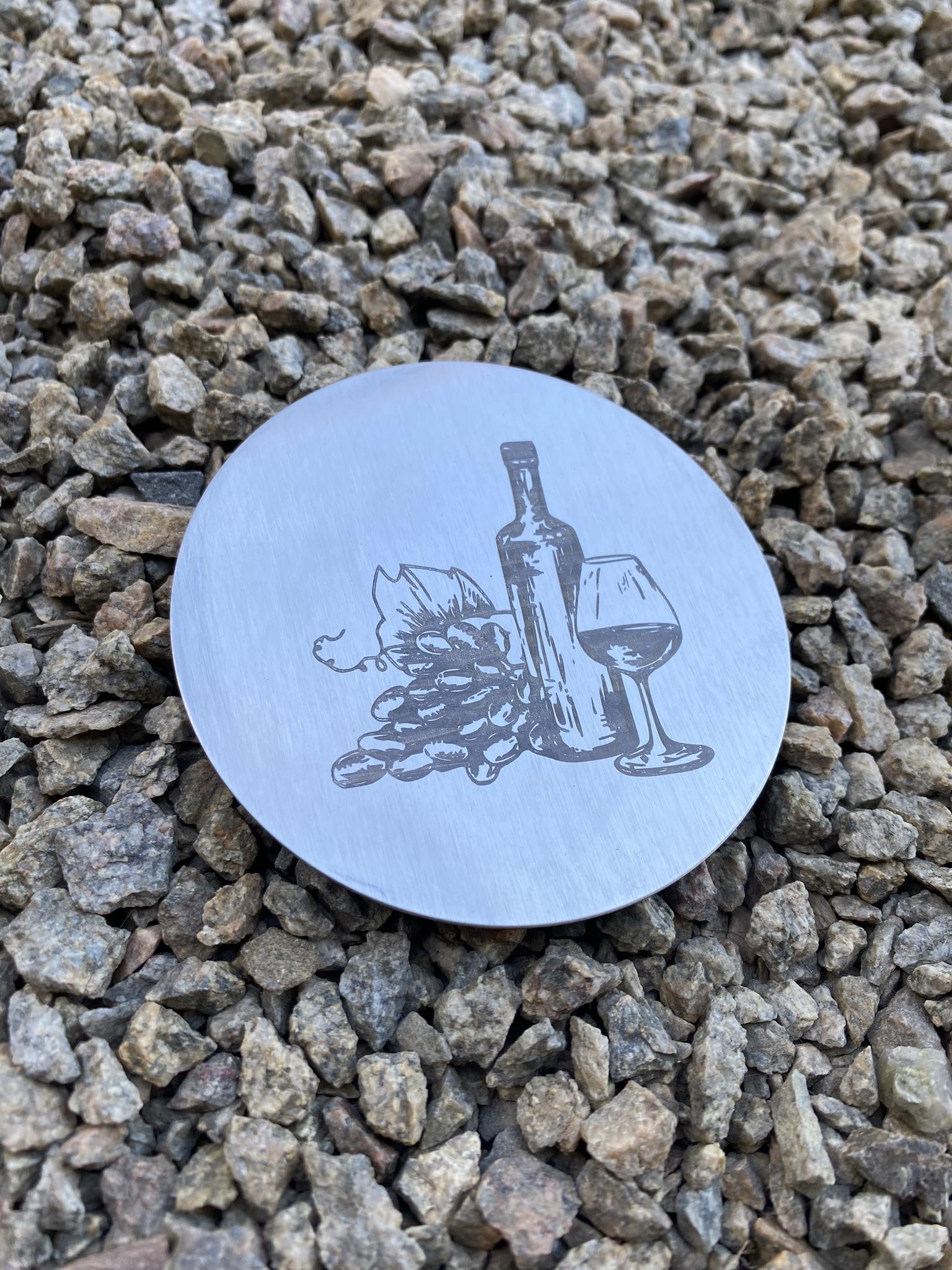 Nerezový gravírovaný podtácek 