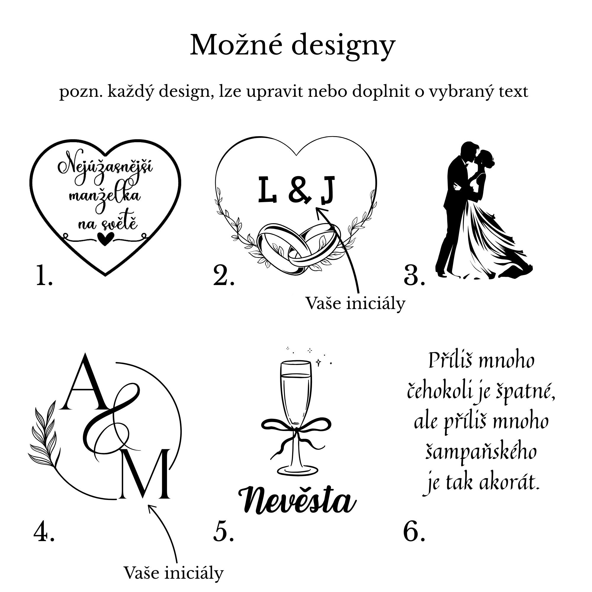 Gravírovaná sklenice na šampus - vlastní design