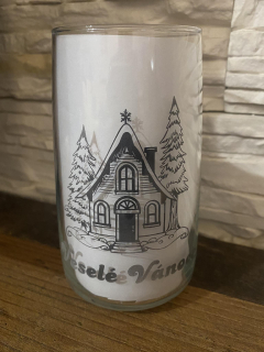 Gravírovaná sklenice - velká - domeček