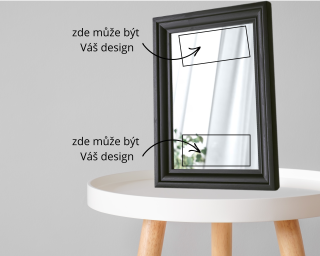 Gravírované zrcadlo v rámu - vlastní design