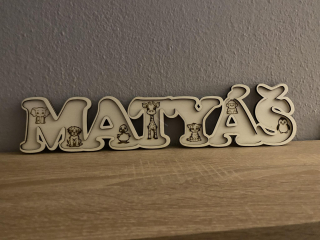3D nápis - jméno