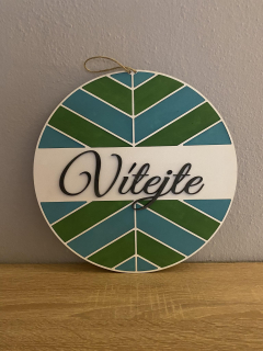 Cedule vítejte - tvary 