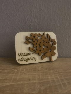 Obálka na dárkovou kartu - květina