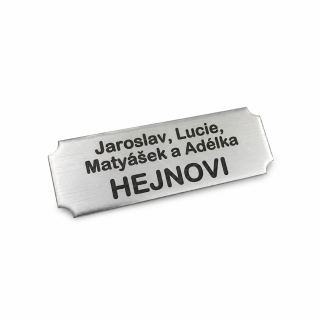 Nerezová jmenovka na schránku/dveře