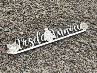 Nápis Veselé Vánoce na zavěšení 