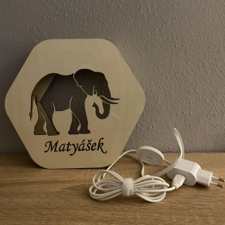 Dětská lampička - zvířátko a jméno